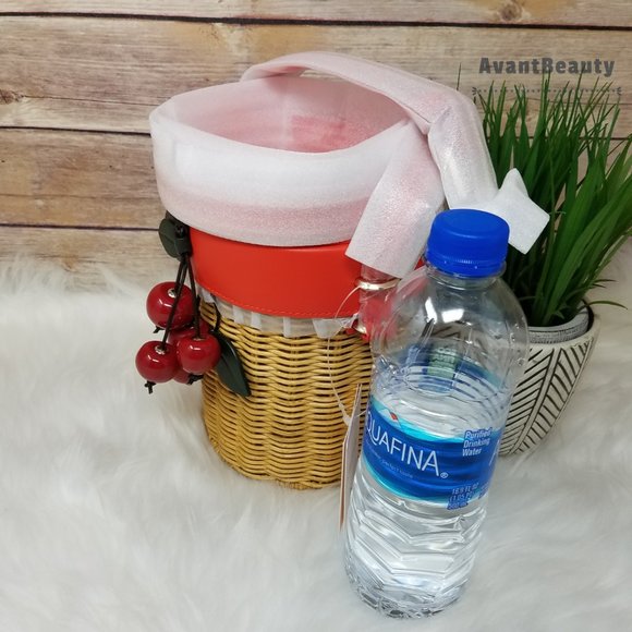 Kate Spade Picnic Cherries Wicker Crossbody Bucket - Picture 8 of 16